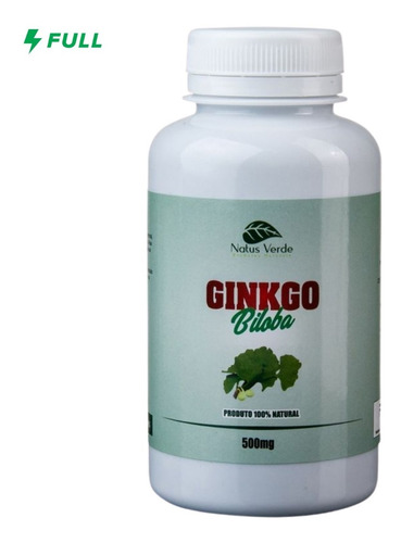 Ginkgo Biloba Puro - Legitimo 500mg 100 Caps 100% Natural