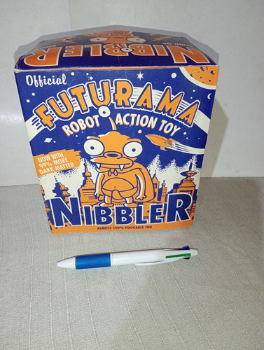 Futurama Mordelon Nibbler. No Robot Bender Juguete Antiguo Mordelon Nibbler Negro Y Crema (Usado)