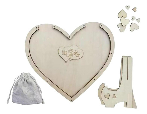 Recepción De Boda En Forma De Corazón Libro De Invitados