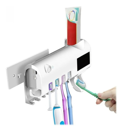 Porta Cepillo Dispensador De Crema Dental Con Esterilizador