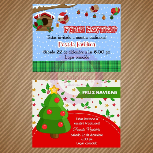 Invitacion Digital Navidad Posada Navideña