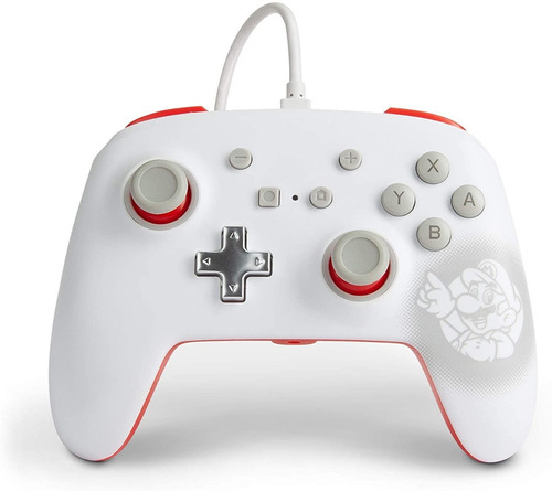 Control Alambrico Power A Mario White Switch Con Jack 3.5