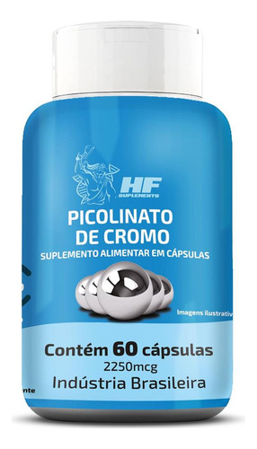 Picolinato De Cromo 2250 Mcg  60 Capsulas Hf Suplements