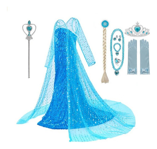 Disfraz De Princesa De Frozen Elsa Para Niñas
