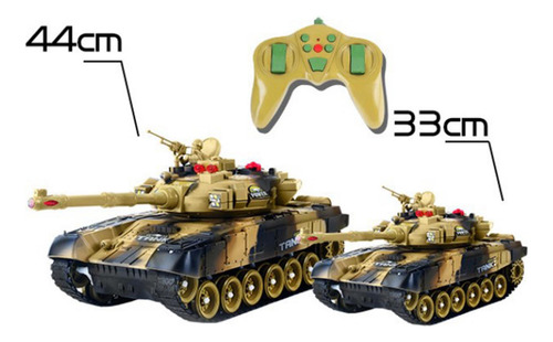 13 Rc Tanque De Modelo De Coche Con Luz De Sonido Marrón