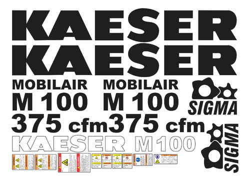 Kit De Calcomanías Para Kaeser M100 375