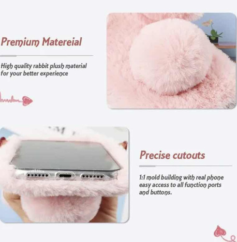 Imagen 4 de 10 de Casé Funda Original Peluche Felpa Mi 11 Lite / Redmi 9a /10c