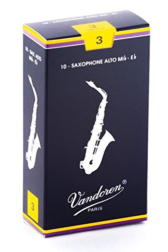 Caja De 10 Cañas Vandoren Para Saxofón Alto Tradicionales