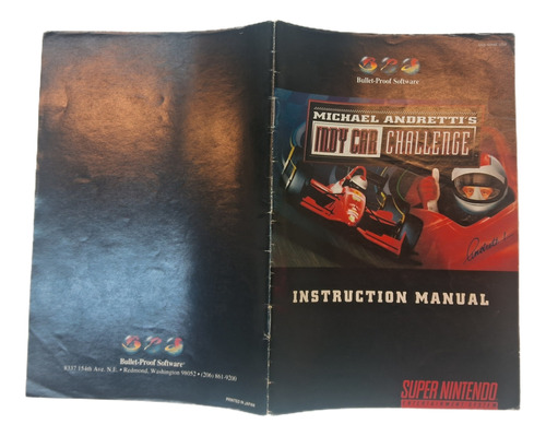Super Nintendo Michael Andretti's Indy Car  Challenge Manual