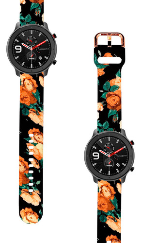 Correa Compatible Con Amazfit Gtr 42mm Flores