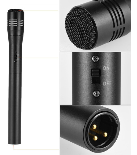 Imagen 8 de 9 de Batería De Instrumento Musical Con Cable Profesional Micrófo