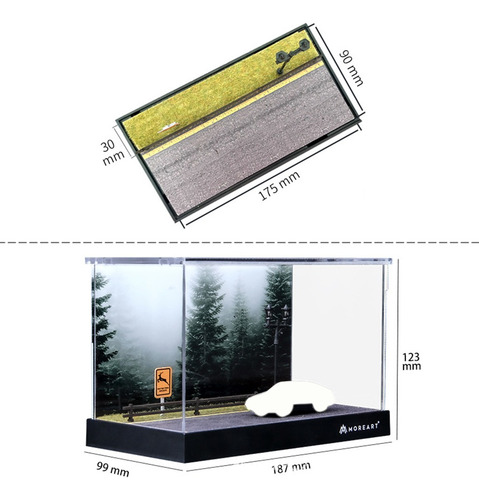 Modelo De Vitrina De Plástico Con Simulación De Diorama A