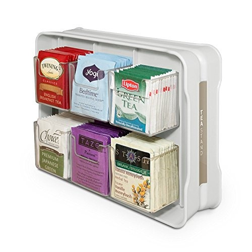 Youcopia Teastand 100+ Tea Bag Organizer, Blanco