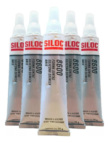 Silicona Oxímica 8600 Forma Juntas Siloc Gris 30g X 12u