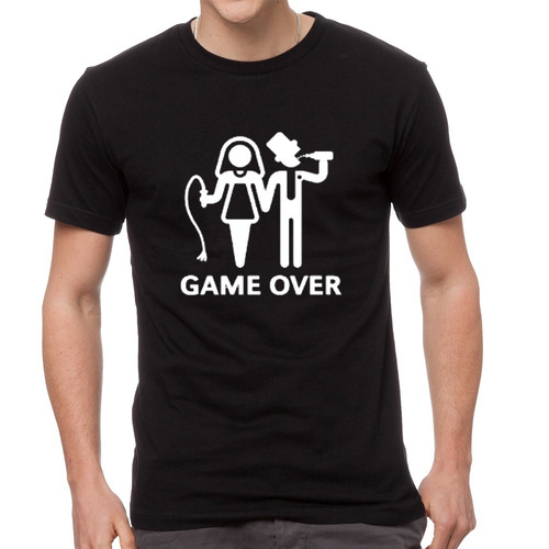 Remera De Hombre Game Over Casamiento Despedida De Soltero 8