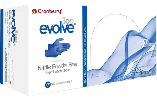 Guantes De Examen Sin Polvo De Nitrilo Cranberry Evolve, 2.0