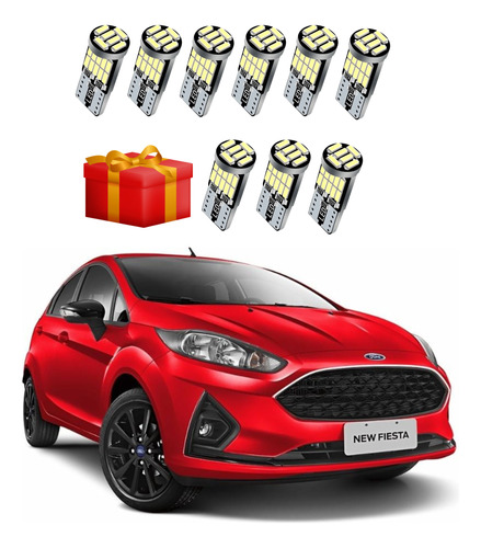 Kit Lampadas Led Interna Premium Ford New Fiesta - Canbus