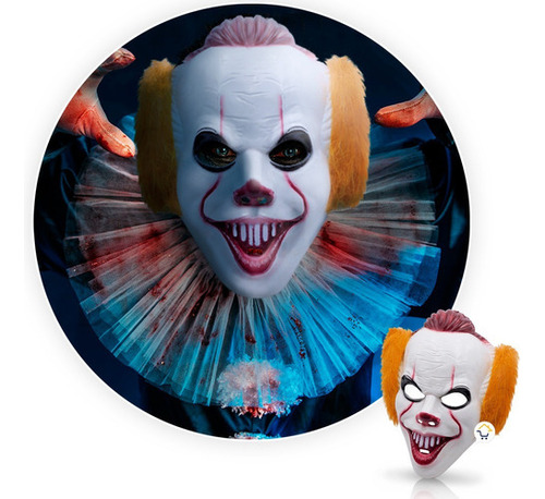 Máscara Halloween It Payaso Asesino Pennywise Disfraz Of368 Color Multicolor Payaso IT