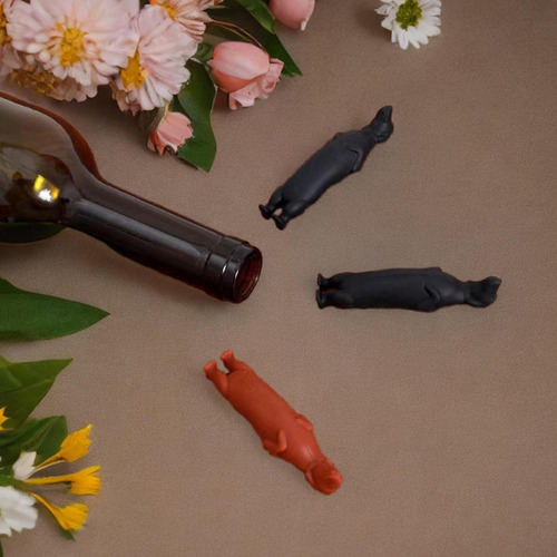 Tapón De Vino En Forma De Perro, Utensilio De Cocina Negro
