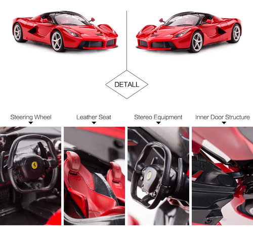Rc Car Rastar Ferrari Laferrari Escala 1/14 Para Niños Rojo