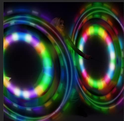 Bolas Poi Glow Juguetes Usb Recargable Con 20 Colores Vibran