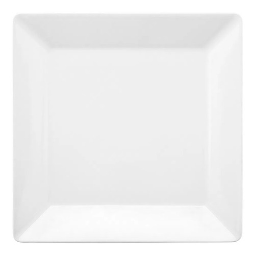 Plato Postre Oxford Cuadrado Porcelana Blanco