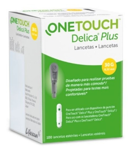 Lanceta Onetouch Delica Plus  X 100 Un