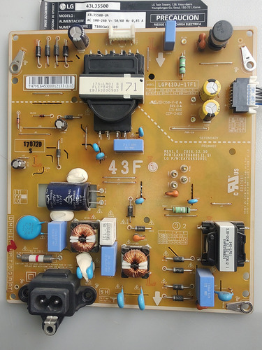 Tarjeta Fuente De Poder Lg 43lj5500-ua (Usado)