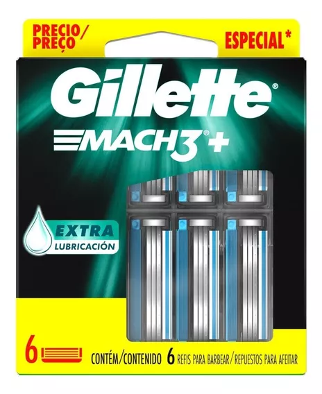 Pack X 6 Repuestos De Afeitar Gillette Mach 3