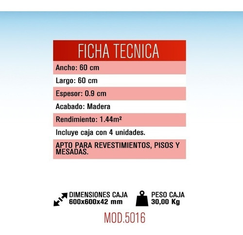 Imagen 2 de 5 de Porcelanato Simil Madera 60 X 60 Cm Brown 1,44 M² X Caja