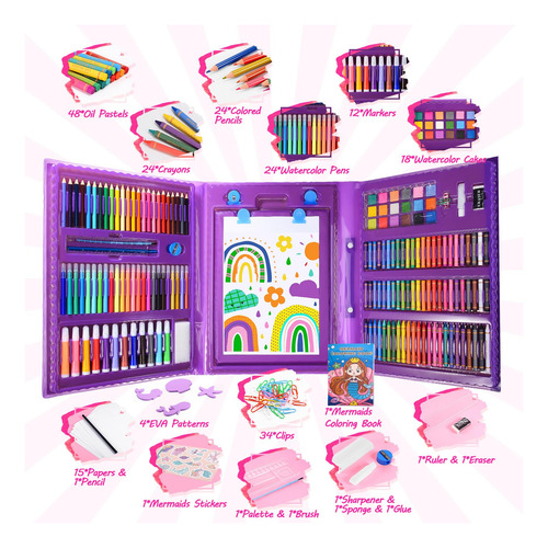 Set De Materiales De Arte Infantil Sirenas
