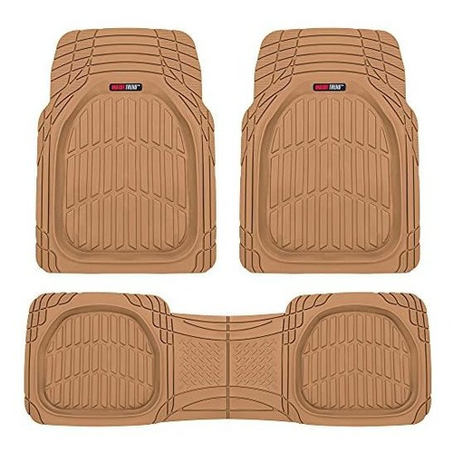 Motor Trend -2 Piece Front Car Floor Mats- Black Qk6fi