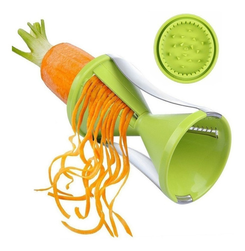Imagen 1 de 3 de Cortador Rallador Espiral De Vegetales Acero