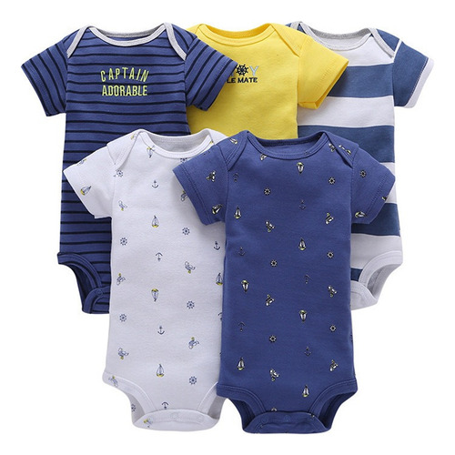 5 Set Pañaleros Manga Corta Niño Y Niña Carters 0-24 Meses L