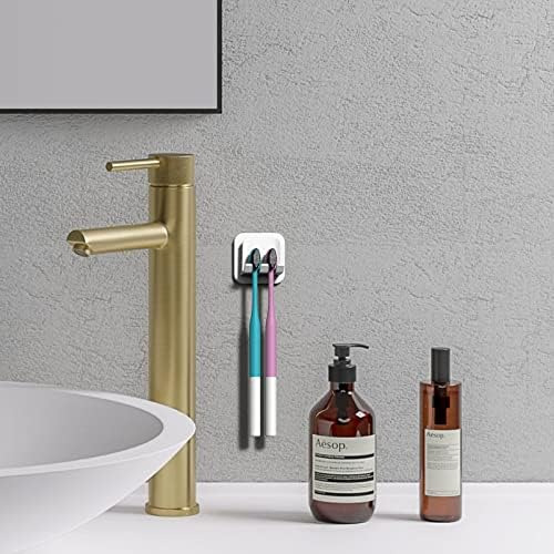 2 Soportes Para Cepillos De Dientes Autoadhesivos Montados E