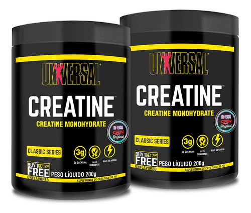 Creatina 200g+200g Combo - Universal Nutrition Sabor Sem Sabor