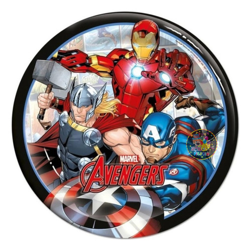 24 Platos Pasteleros Personajes Fiesta Carton Cumpleaños Color Avengers Super Heroes
