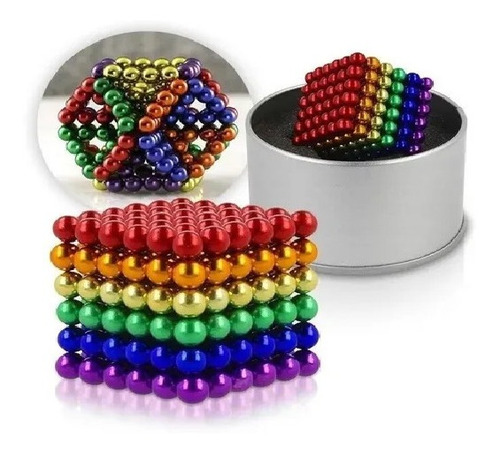 Buckyball Bolitas Cubo Magnético Ingenio Antistress Colores