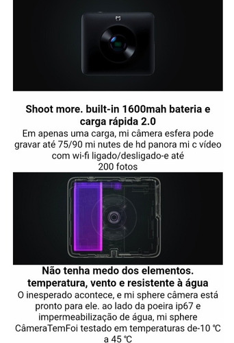 Câmera Tour Virtual Google Street View 360 Xiaomi Mijia 3.5k
