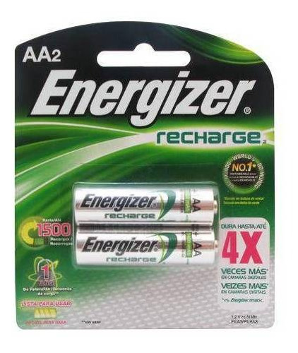 Pilha Recarregável Aa 1400mah Energizer Cartela C/ 2 Pilhas