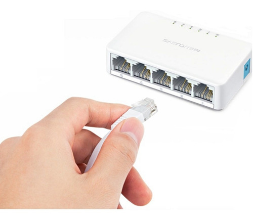 Imagen 3 de 3 de Switch Mercusys 5 Puertos 10/100 Mbps Ms108