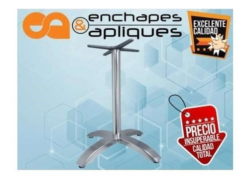 Imagen 4 de 4 de Pata Base Mesa Auxiliar Aluminio 72 Cm Diámetro 60mm