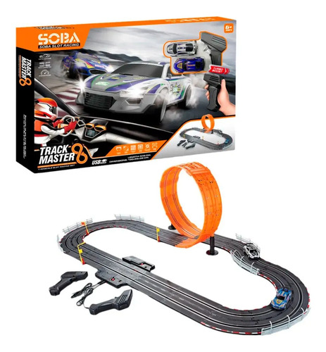 Pista De Carreras Usb Luz Sonido 5.46mt Turbo Looping Soba