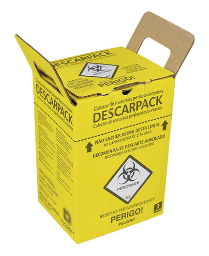 Coletor Para Material Perfurocortante 3,0l Descarpack  1 Und