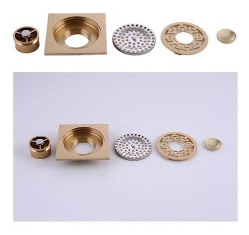 Coladera Desague Laton Satinado Para Regadera De Baño