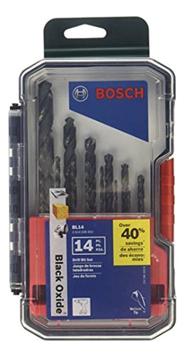 Bosch Juego De Brocas De Metal De Óxido Negro De 14 Piezas B