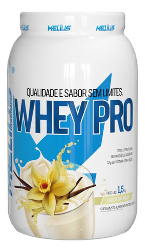 Whey Pro Baunilha Melius Pote 1,5 Kg