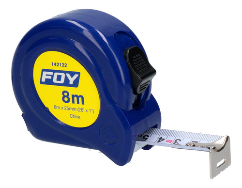 Flexómetro Con Carcasa De Plástico Azul 8 M X 1 6 Pzs
