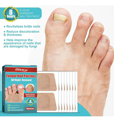 Adesivos De Unhas Noturnos Kerasal 2j Com Fungos, Restaura