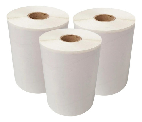 Tiqueta Adesiva Térmica 80x40 Rolo C/628 - 3 Rolos Cor Branco